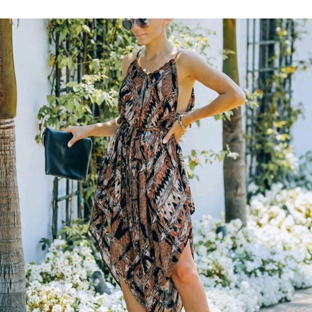 Vici Brown Patterned Women's Jumpsuit